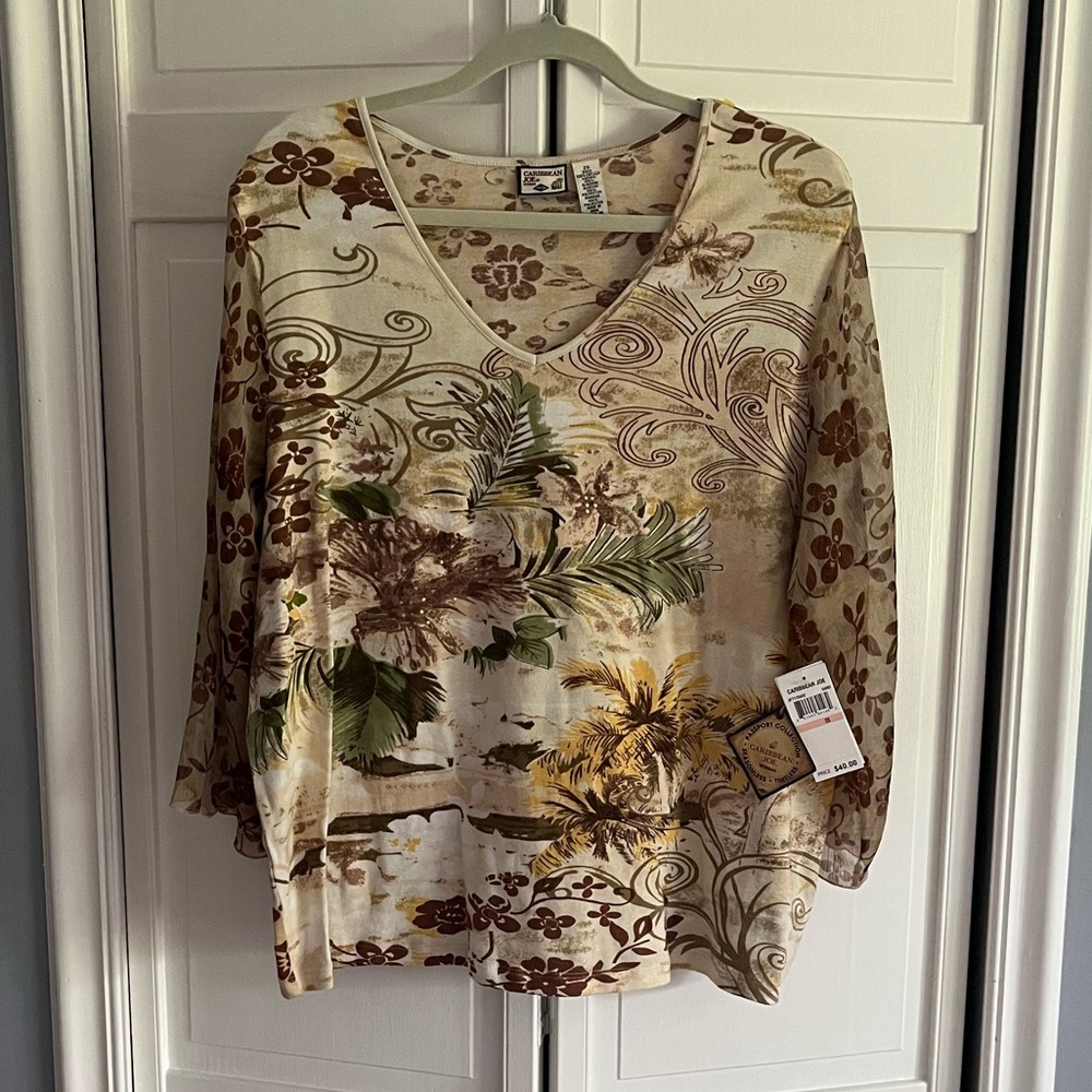 NWT Woman’s 2x Caribbean Joe top. $19